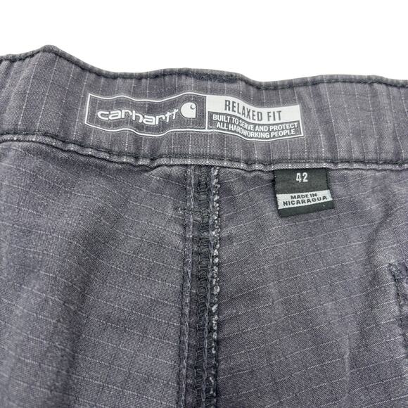 Carhartt Force Mens Sz42 Bluish Gray Relaxed Fit Ripstop Cargo Work Short - Picture 3 of 7